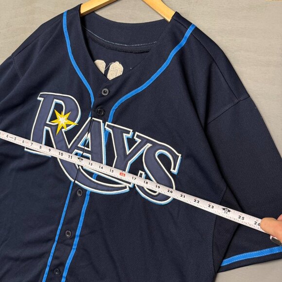 Tampa Bay Rays Evan Longoria Size 52 Blue #3 Majestic Authentic MLB Jersey - Picture 5 of 7